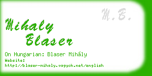 mihaly blaser business card